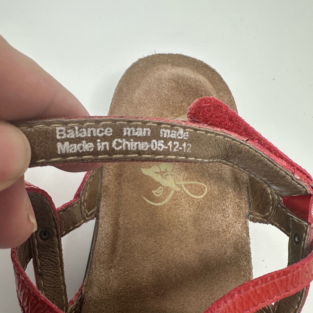 Dansko Jolie Red Strappy Leather Comfort Sandals Women's 40 - Picture 14 of 15